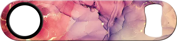 Marble Sparkle Magenta Standard Custom Bottle Opener Back