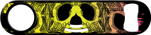 Floral Skulls Strainer Bottle Opener Front