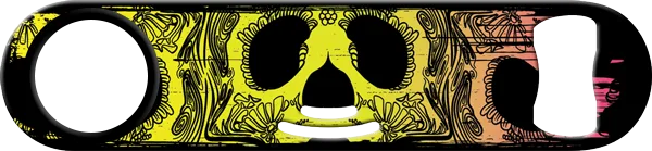 Floral Skulls Strainer Bottle Opener Front