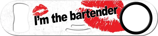 Kiss The Bartender Strainer Bottle Opener Back