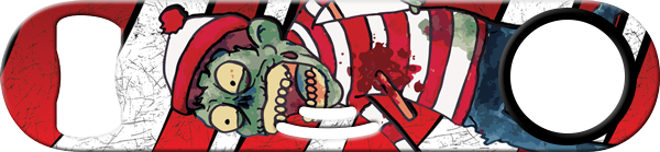 Merry Christmas Zombie Elf Strainer Bottle Opener Back
