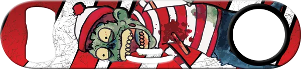 Merry Christmas Zombie Elf Strainer Bottle Opener Back