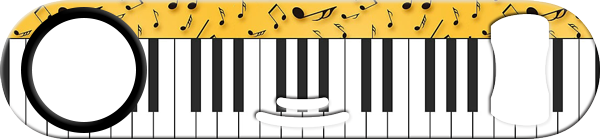 Piano Melody Bartender Strainer Bottle Opener Front