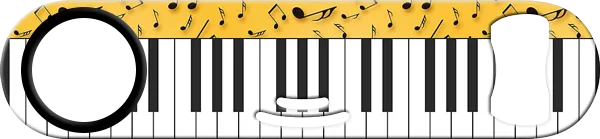 Piano Melody Bartender Strainer Bottle Opener Front