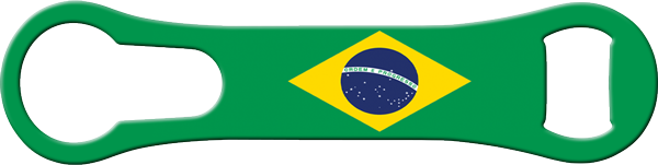 Flag Brazilian Bartender Vrod Bottle Opener Front