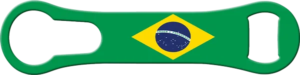 Flag Brazilian Bartender Vrod Bottle Opener Front