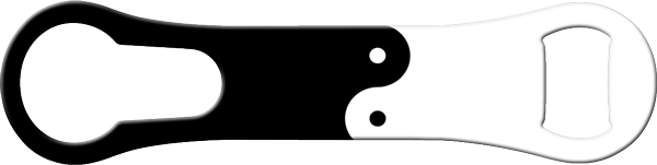 Yin Yang Bartender Vrod Bottle Opener Back