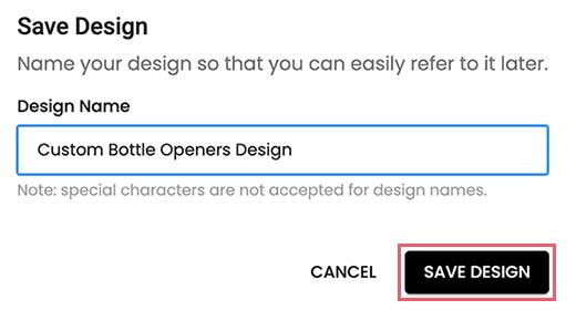 Save your design