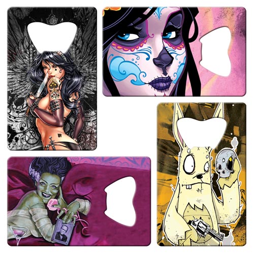Artist series business card bottle openers