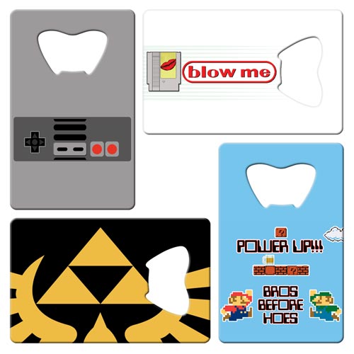 Video games business card bottle openers