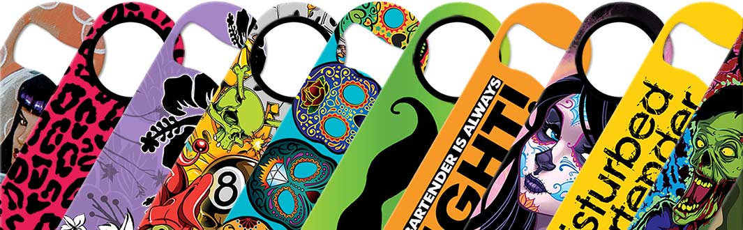 Designed bartender bottle openers