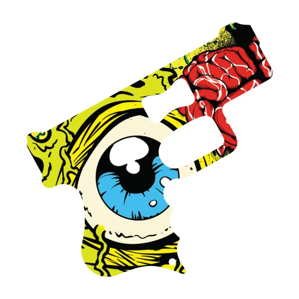 Pre-designed gun shaped bottle openers