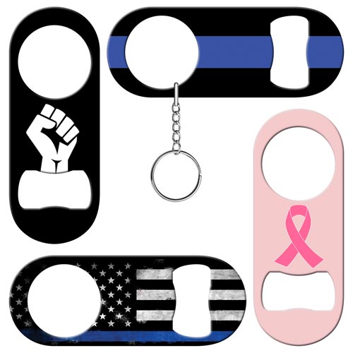 Ribbons and causes mini bottle openers