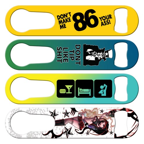 Bartender favorites pour spout remover bottle openers