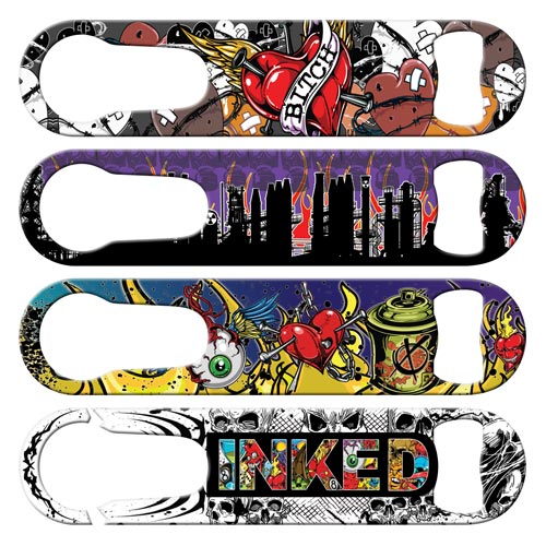 Hardcore and badass pour spout remover bottle openers