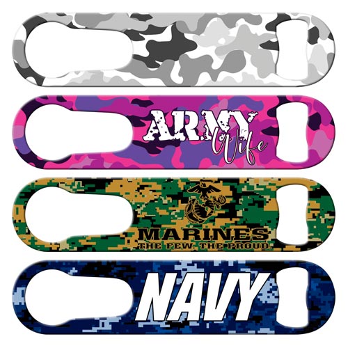 Military armed forces pour spout remover bottle openers