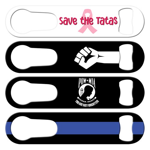 Ribbons and causes pour spout remover bottle openers