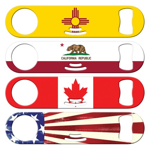 Fun with flags cocktail strainer bottle openers